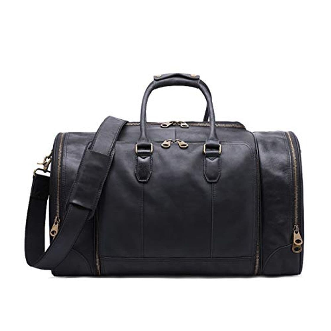 Producto BXGZXYQ Bolsa de viaje para hombres Bolsa de cuero vintage Bolsa de cuero para la primera capa Bolsa de mano de gran capacidad Hombro Bolsa de mensajero para hombres Equipaje plegable Cinturón deporti