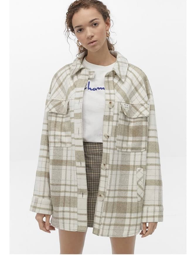 Fashion  UO Check Shirt Jacket