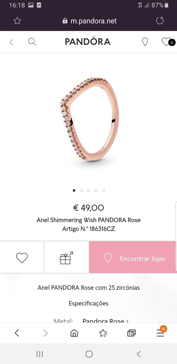 Producto Anel rose gold