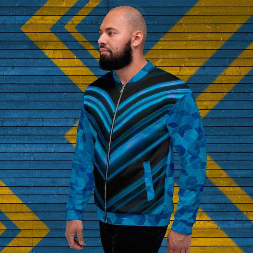 Product Citrine Blue Unisex Bomber Jacket