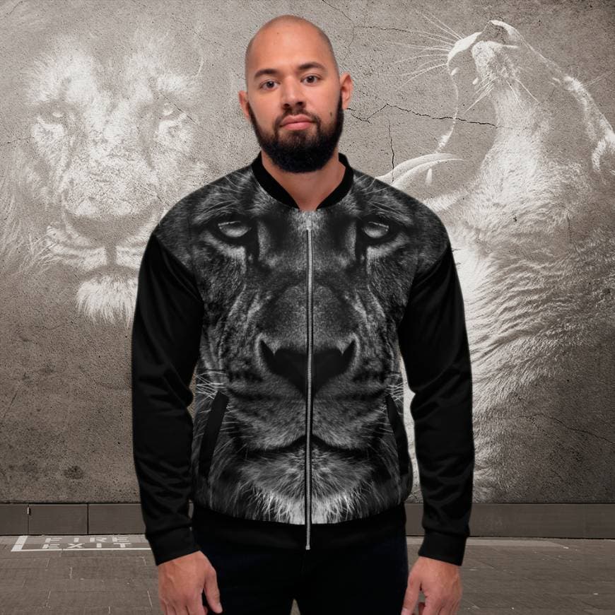 Product Lion Druzy Unisex Bomber Jacket