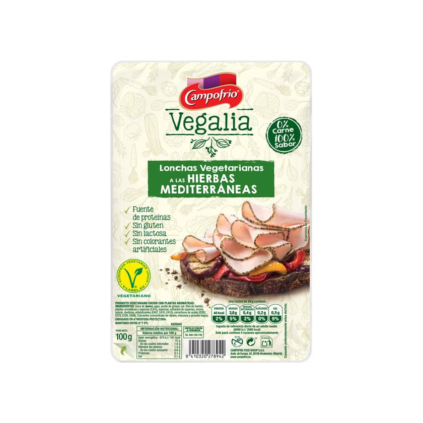 Product Campofrio Lonchas Vegalia Hierbas Mediterráneas