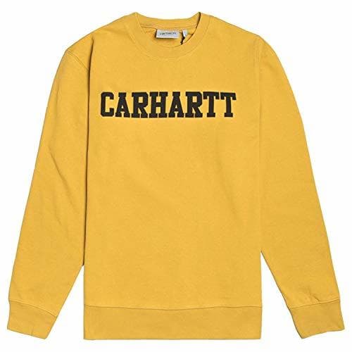 Moda Carhartt College Sweat Sudadera Hombre Amarillo I024668S651