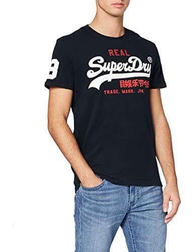 Moda Superdry Vintage Logo Tri tee Camiseta de Tirantes, Azul