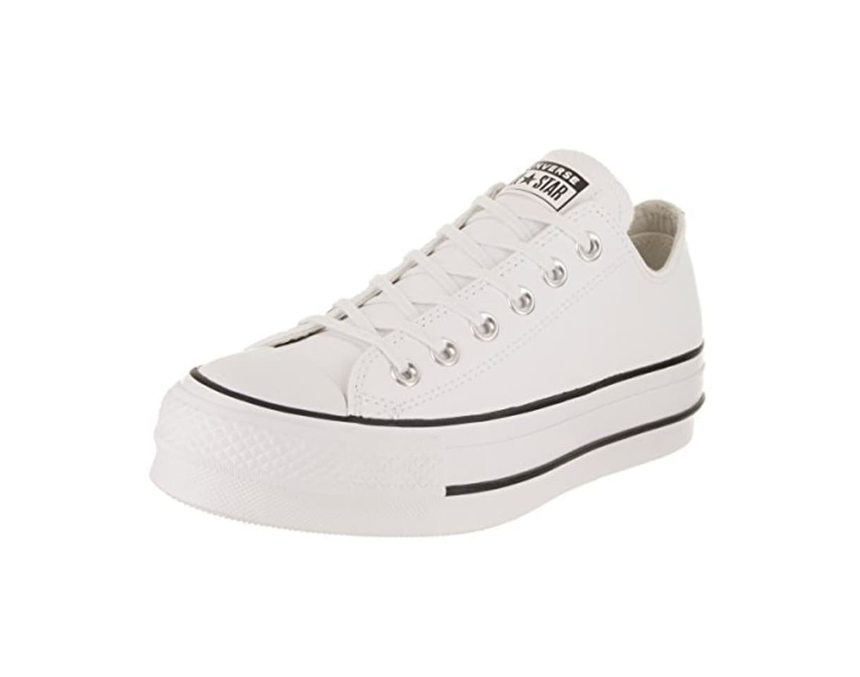 Fashion Converse Chuck Taylor CTAS Lift Clean Ox, Zapatillas para Mujer, Blanco