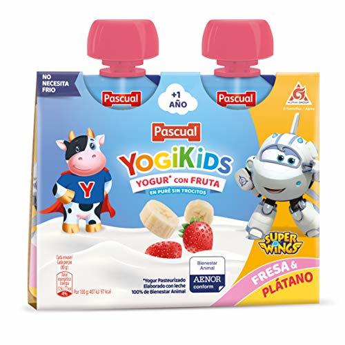 Producto Pascual Yogur Liquido Fresa-Plátano - Paquete de 2 x 80 gr -