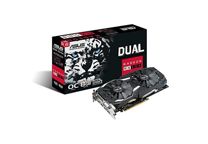 Electrónica ASUS DUAL-RX580-O8G Radeon RX 580 8GB - Tarjeta gráfica