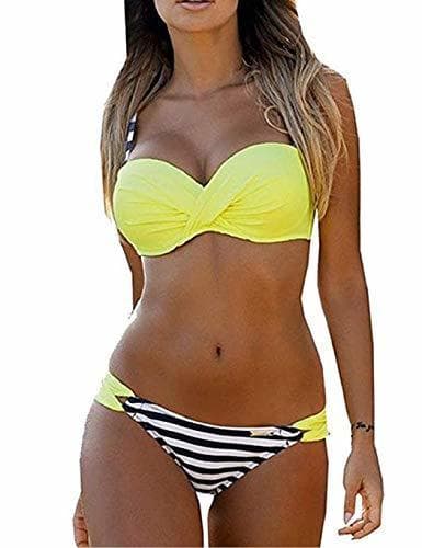 Fashion Yuson Girl Conjuntos de Bikini Trajes de Baño Mujer Sexy Push-up Color