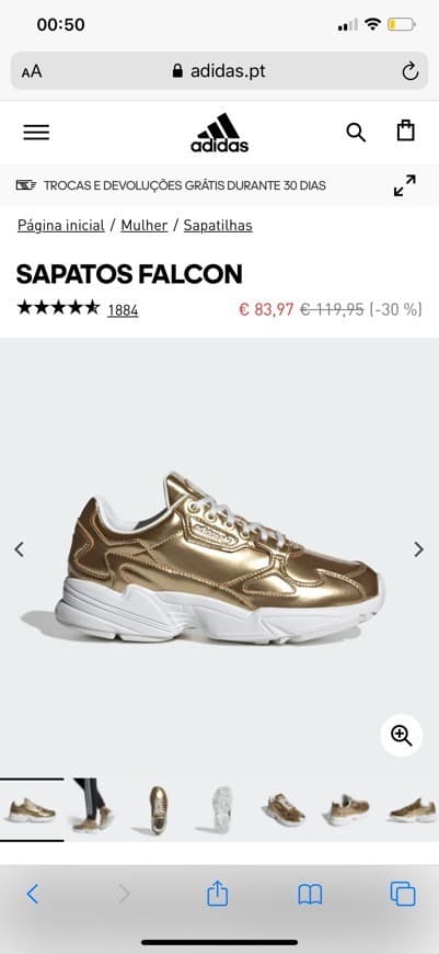 Producto Adidas Falcon gold em promoção 