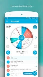 App S.Graph - Planejador. Calendário do widget relógio.