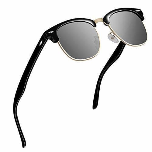 Product VVA Gafas de sol polarizadas clásico retro medio marco para Hombre y