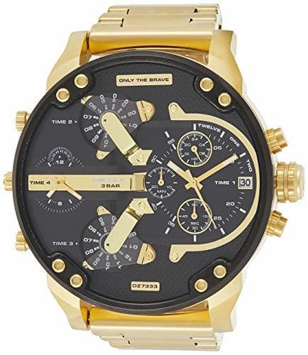 Fashion Hombre-Reloj diesel MR Daddy 2.0 cronógrafo de Cuarzo con Revestimiento de Acero