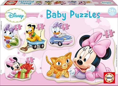 Producto Educa Borrás Mouse Infantil Baby Minnie, 5 Puzzles progresivos de 3 a