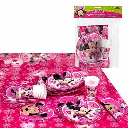 Producto Disney - Pack de fiesta reciclable Minnie: mantel, platos, vasos, servilletas