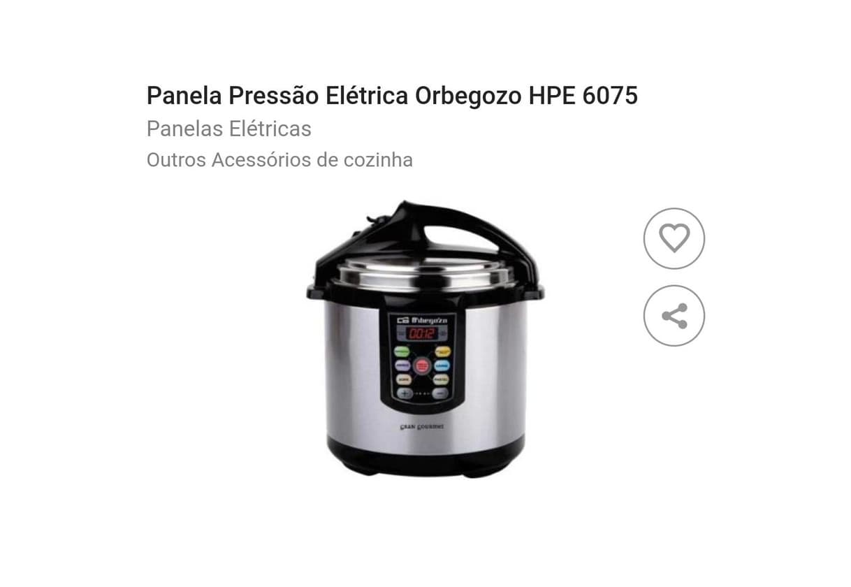 Producto Panela de Pressão Eléctrica