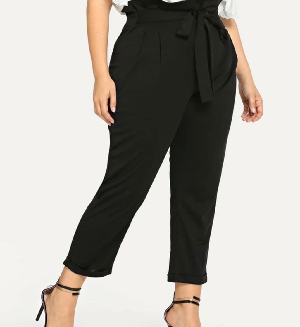 Fashion Pantalones vestir de tiro alto