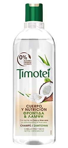 Beauty Timotei Champú Coco Y Aloe Vera - 4 Paquetes de 400 ml