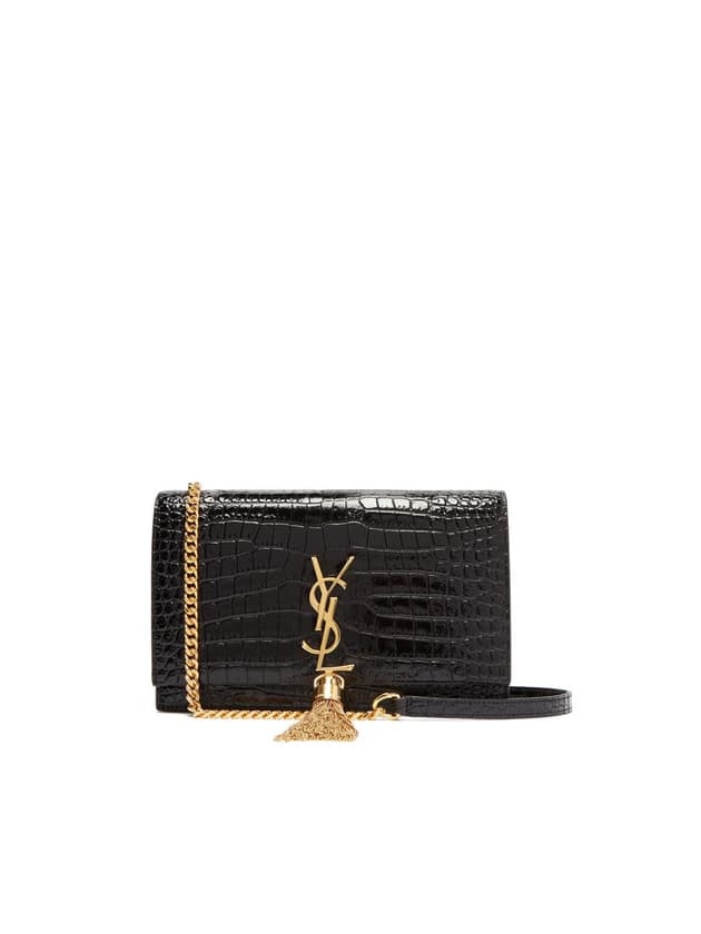 Product SAINT LAURENT 
Kate crocodile-effect leather cross-body bag 