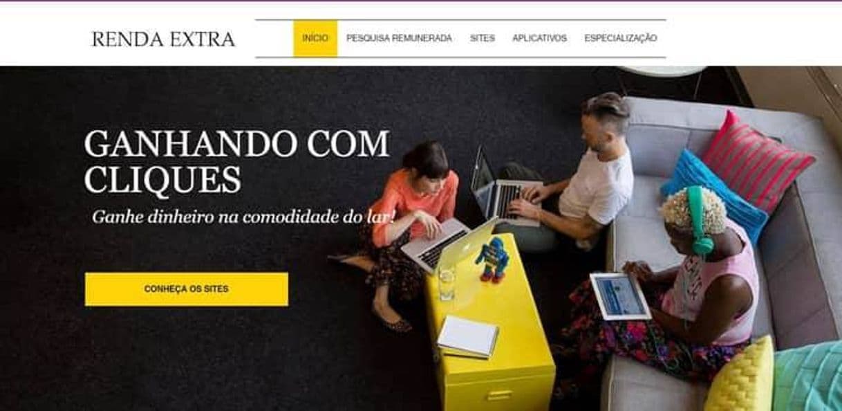 Moda Ganhando com Cliques (Sites de Pesquisas)