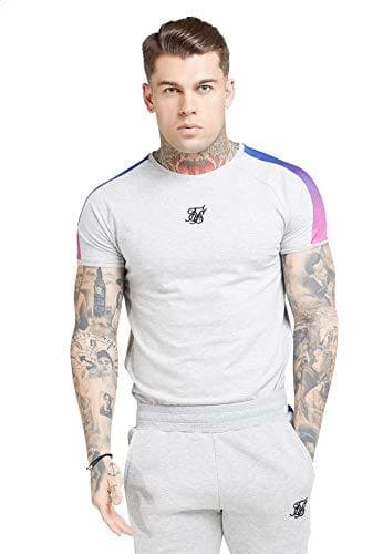 Product Camiseta Siksilk Fade Panel Gris/Neon XS