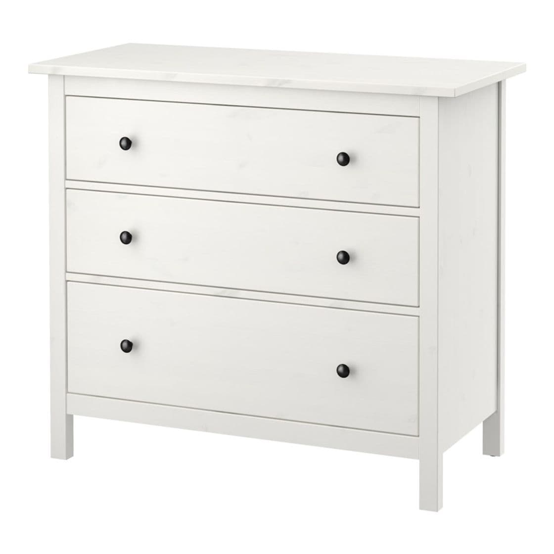 Fashion HEMNES white stain, Chest of 3 drawers, 108x96 cm - IKEA