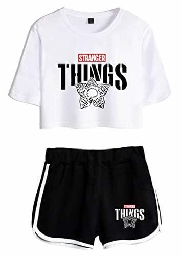 Moda HUASON Stranger Things Camisetas Tops Shorts Verano Traje de Ropa Deportiva Casual