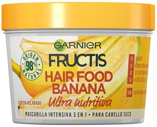 Belleza Garnier Fructis Hair Food Mascarilla Capilar 3 en 1 Banana Nutritiva para