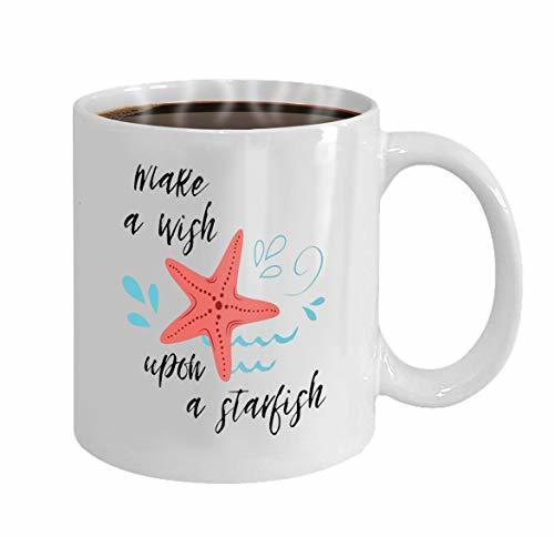 Place Coffee Mug Cup Gifts sea poster with sea fish phrase make a