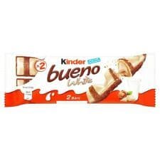 Product KINDER BUENO BLANCO 2 BARRITAS 43 GR