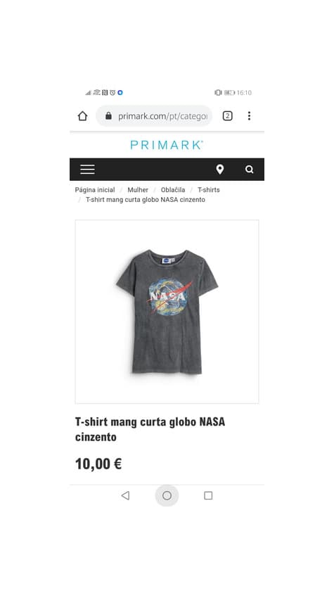 Producto T-shirt primark 