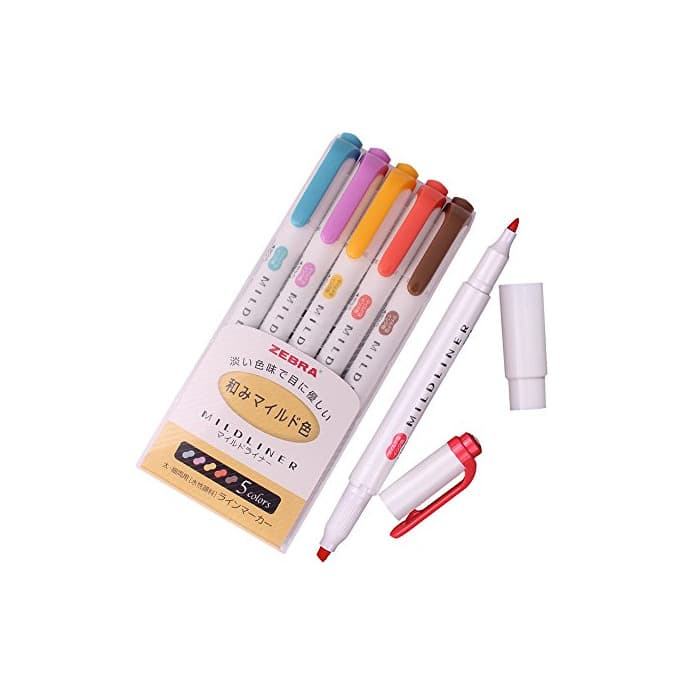 Producto Zebra Mildliner Color suave doble cara rotuladores marcadores de profundidad, cálido y