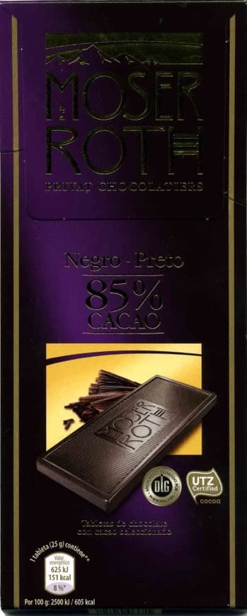 Producto Chocolate negro 85% moser roth