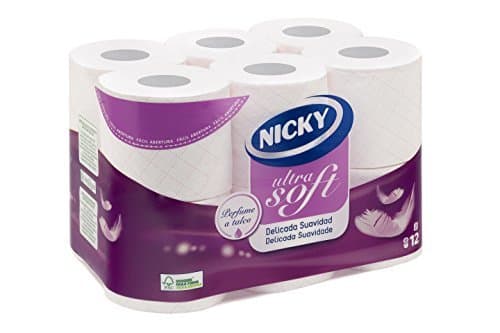 Product Nicky - Ultrasoft Extra Suave - Papel higiénico - 12 rollos