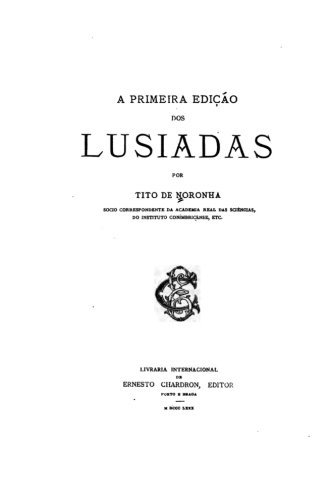 Book A Primeira Ediçao Dos Lusiadas