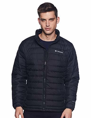 Moda Columbia Powder Lite Jacket Chaqueta, Hombre, Negro