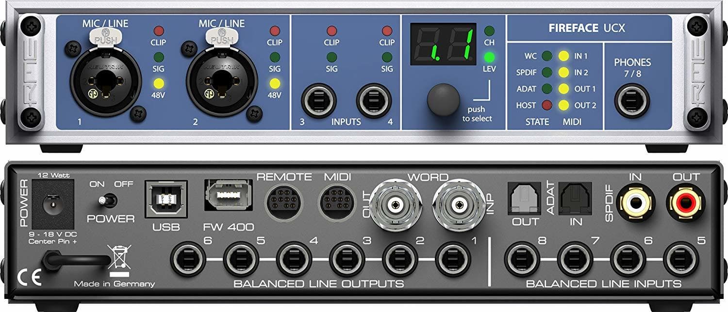 Electronic RME FIREFACE UCX Alámbrico Negro, Azul - Amplificador de Audio