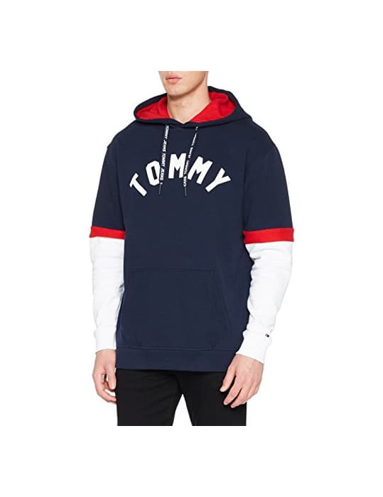 Fashion Tommy Hilfiger Colorblock Hoodie sudadera, Azul