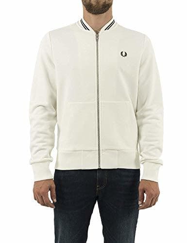 Fashion Fred Perry Men's Zip Through Zip Sweatshirt White in Size X-Large