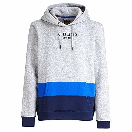 Fashion Guess Davy Hoodie Fleece Gris L Gris