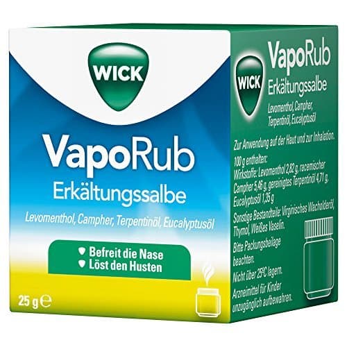 Belleza Wick VapoRub - Pomada contra el resfriado, 25 g