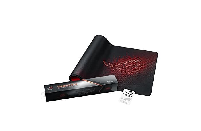 Electronic ROG Sheath Fabric Gaming Mouse Pad Black/Red Extra Large