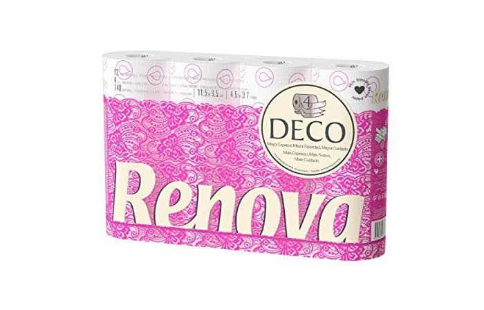 Beauty Renova Papel higiénico 4 Capas Blanco Decorado Perfumado