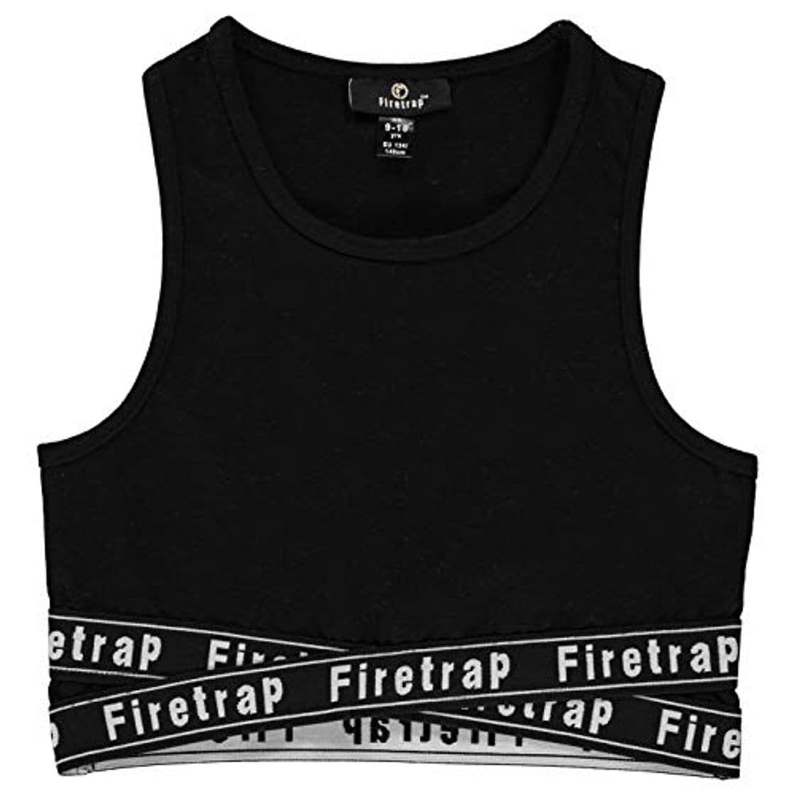 Producto Firetrap Niñas Cross Crop Camiseta De Tirantes Jet Black 11-12 años