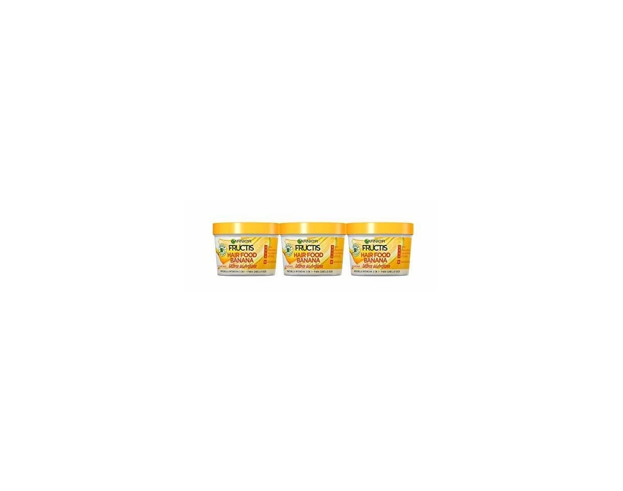 Belleza Garnier Fructis Hair Food Banana Mascarilla 3 en 1 - 3 Recipientes