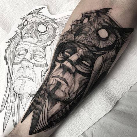 Fashion Owl tattoo