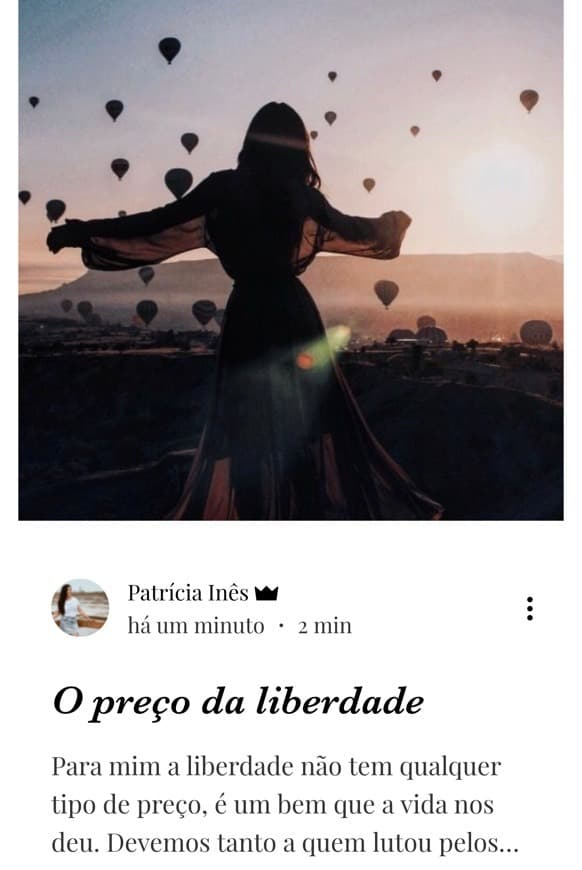 Fashion O preço da liberdade 🤍