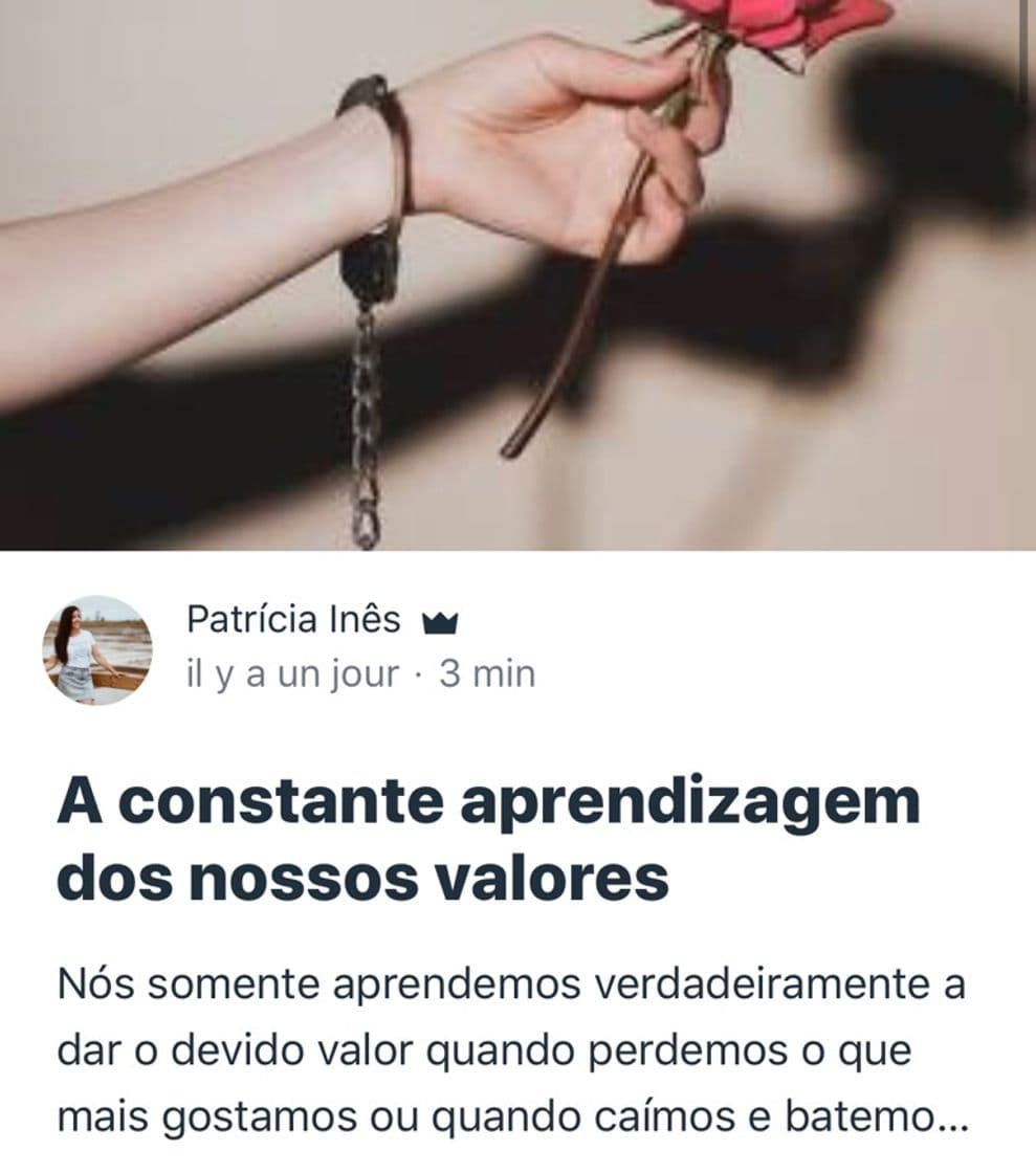 Fashion A constante aprendizagem dos nossos valores 🤍