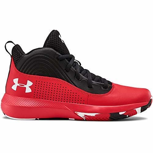 Fashion Under Armour UA GS Lockdown 4, Zapatos de Baloncesto Unisex Adulto, Rojo