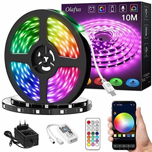 Elemento de la categoría hogar Olafus 10M Tira LED Alexa WiFi Música RGB Inteligente con Control Remoto