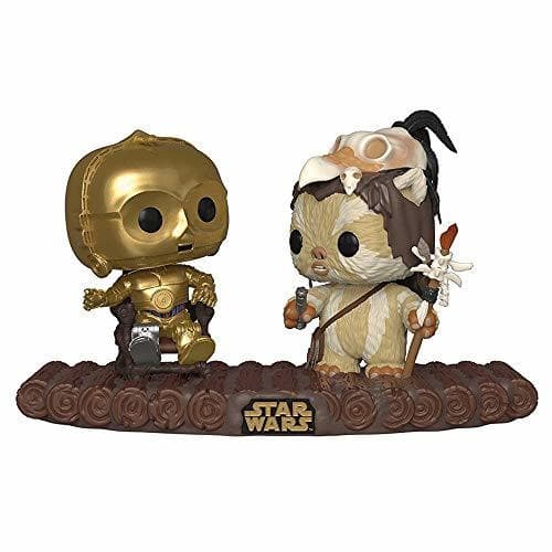 Juego Funko- Pop Vinilo: Star Wars: C-3PO on Throne Figura Coleccionable, Multicolor, Estándar